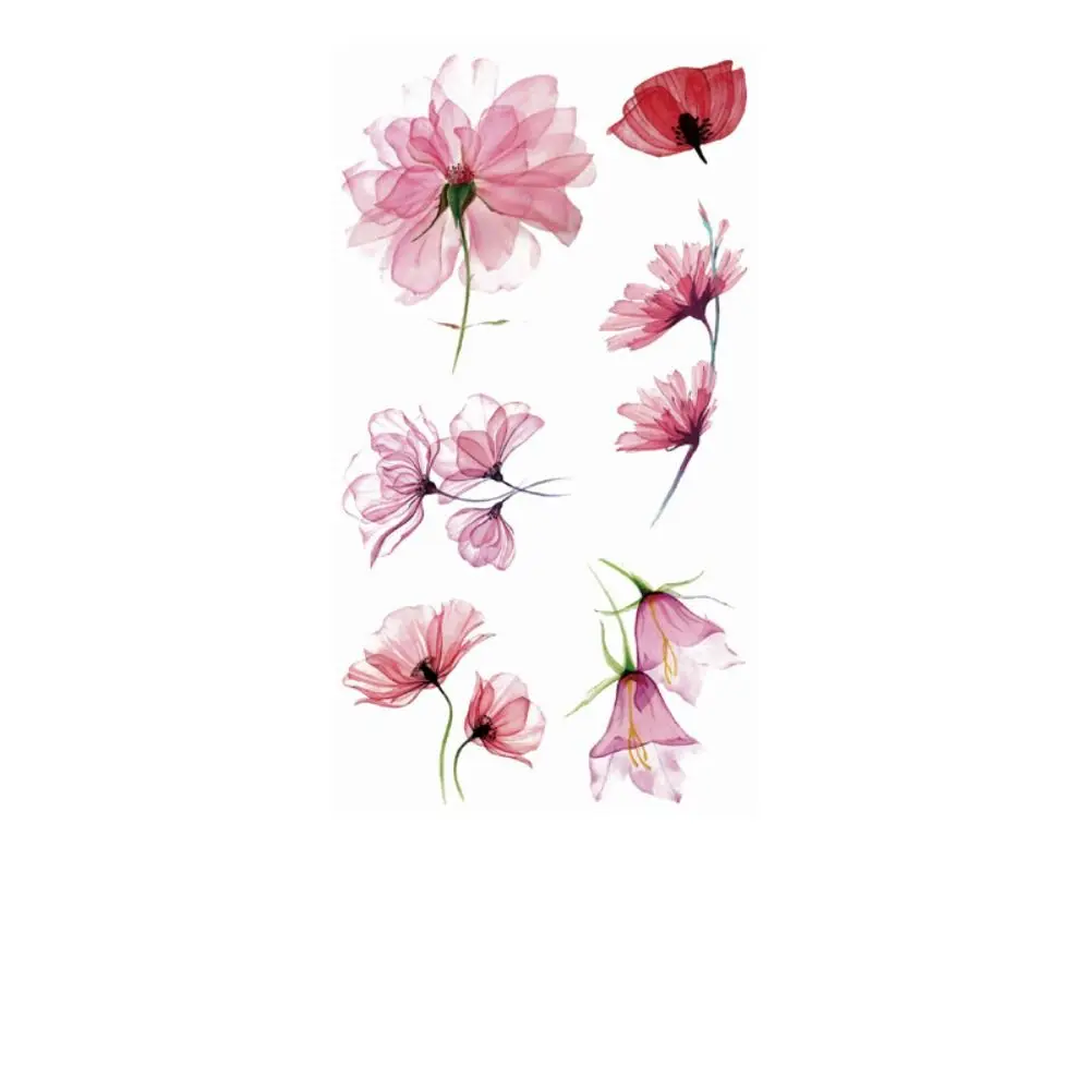 

Disposable Watercolor Cherry Blossom Tattoo Sticker Waterproof Anti Sweat Temporary Tattoo Sticker Small Fresh Coloured Drawing