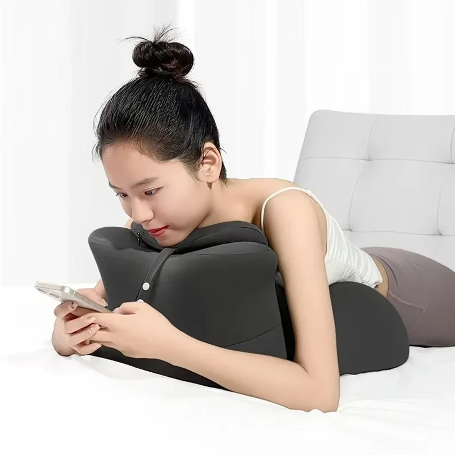 FULLHOT Memory Foam Prone Sleeping Pillow, Ergonomic Waist Support & Cervical Traction Cushion, Varicose Relief, Body Relaxation - Detail 1