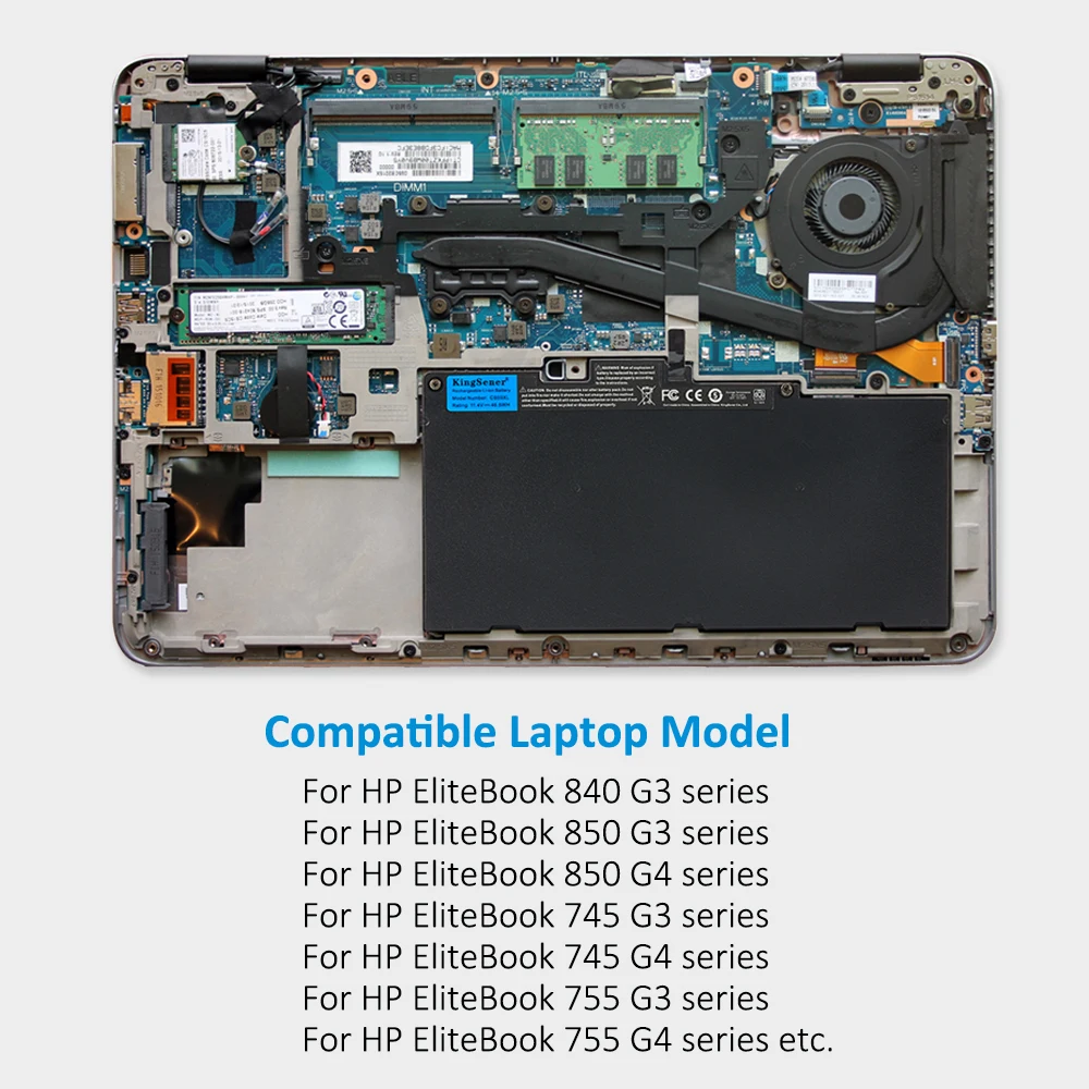 KingSener CS03XL Laptop Battery for HP Elitebook 840 848 850 745 755 G3 G4 ZBook 15u G3 G4 Series HSTNN-UB6S 800231-141 46.5WH
