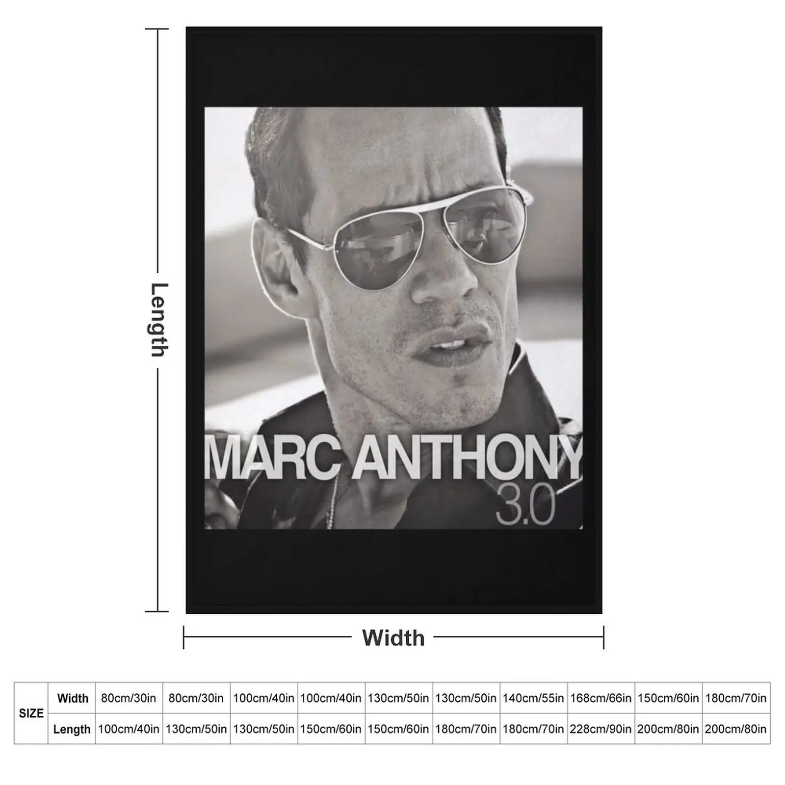 Marc Anthony 3.0 Throw Blanket Hair Retros Shaggy Fashion Sofas Blankets