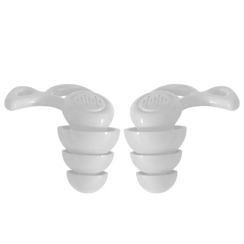 Bouchons d'oreille antibruit en silicone triple couche, adaptés au sommeil, à la natation, création de filtres antibruit étanches, 1 paire