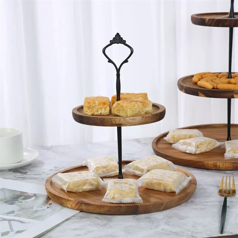 

Birthday party Dessert Candy Display rack 2/3-layer Wooden Decorative Cake Stand Dried Fruit Snack Tray Cupcake Holder