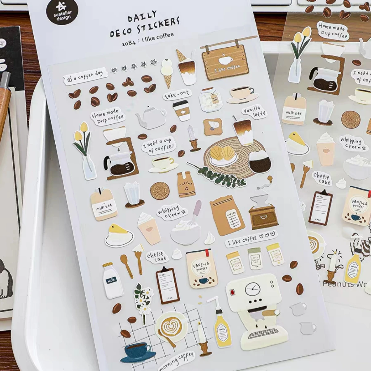 Korean Import Original Suatelier I Like Coffee Sticker Scrapbook Decoration Stationery DIY Stickers School Office Supply
