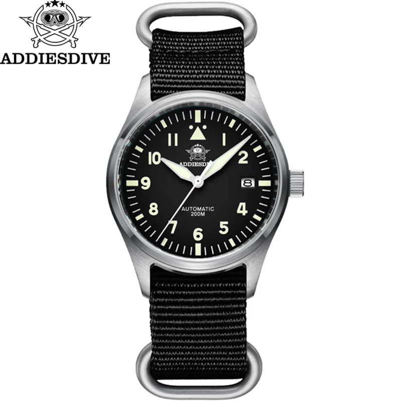 ADDIESDIVE Orologio automatico da uomo 39mm Zaffiro Acciaio inossidabile C3 Super luminoso 200m Impermeabile Hot MY-H2 Orologio Reloj Hombre