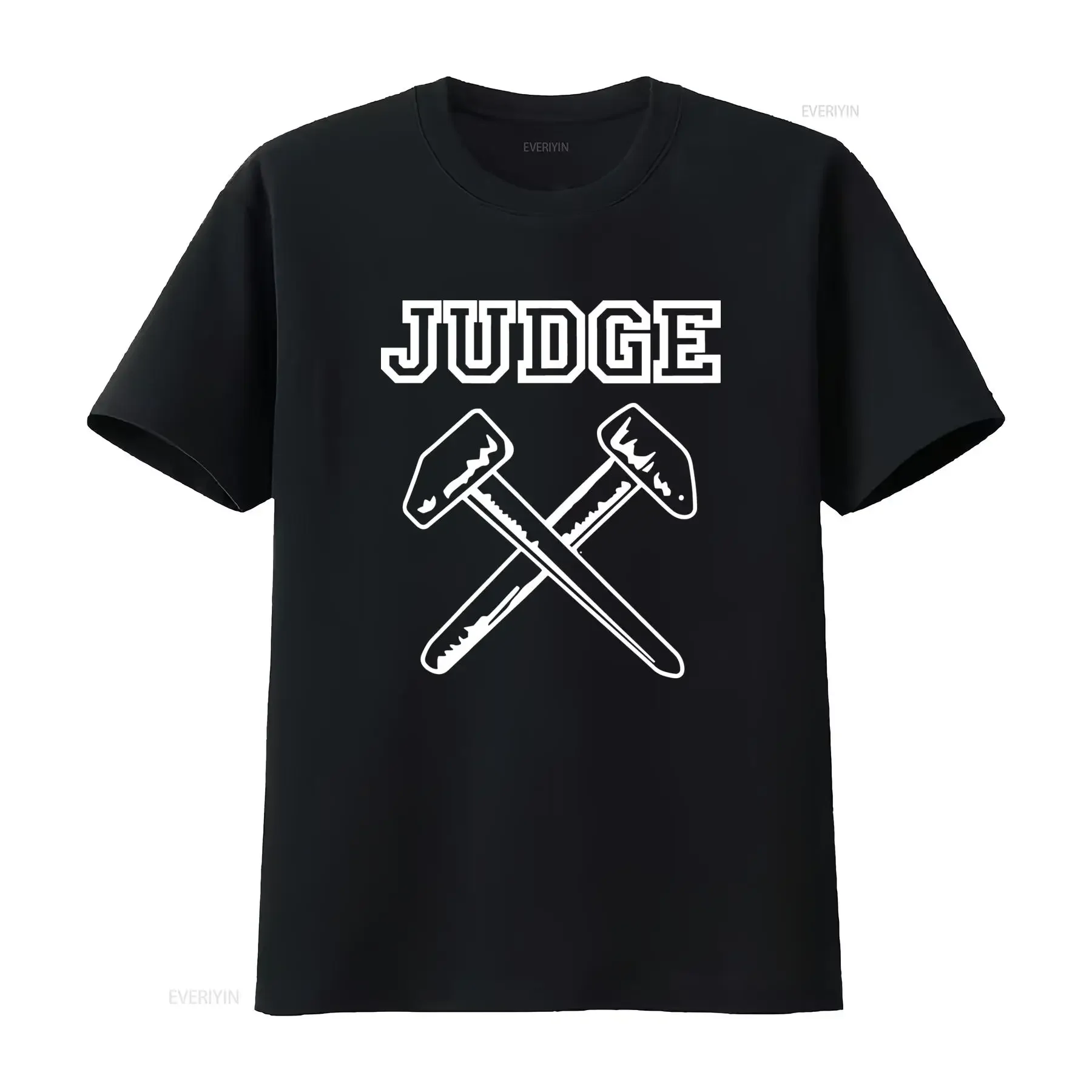 Judge Band Logo T shirt  Black S 3XL Rock Style vintage Washed Top For Everyday Wear Casual Unisex Slightly Breathable fashion