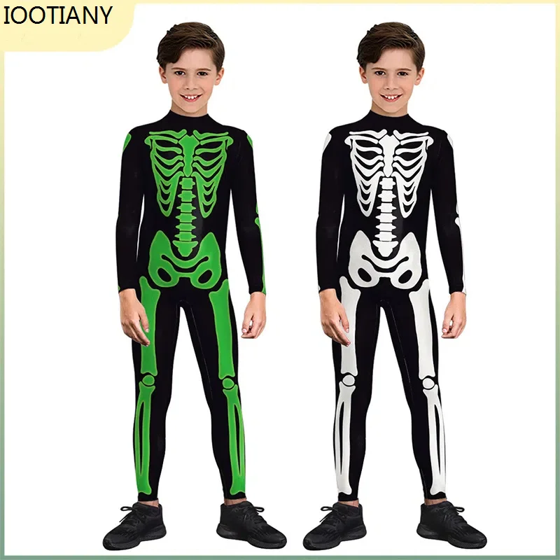 

CosplayNew Halloween 3d Skeleton Print Jumpsuit Unisex Festival Party Masquerade Bodysuit Holiday Zentai Suit Cycling Catsuit Ra