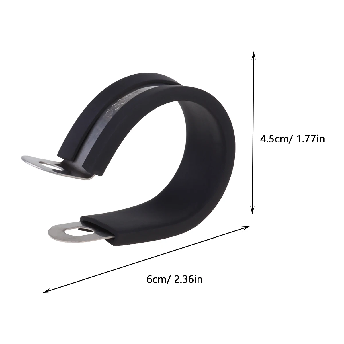 

12 Pcs Wire Clamp Cable Clip Stainless Steel Durable Lightweight Practical Easy Use Automobile Industry Ship Windshield Home R