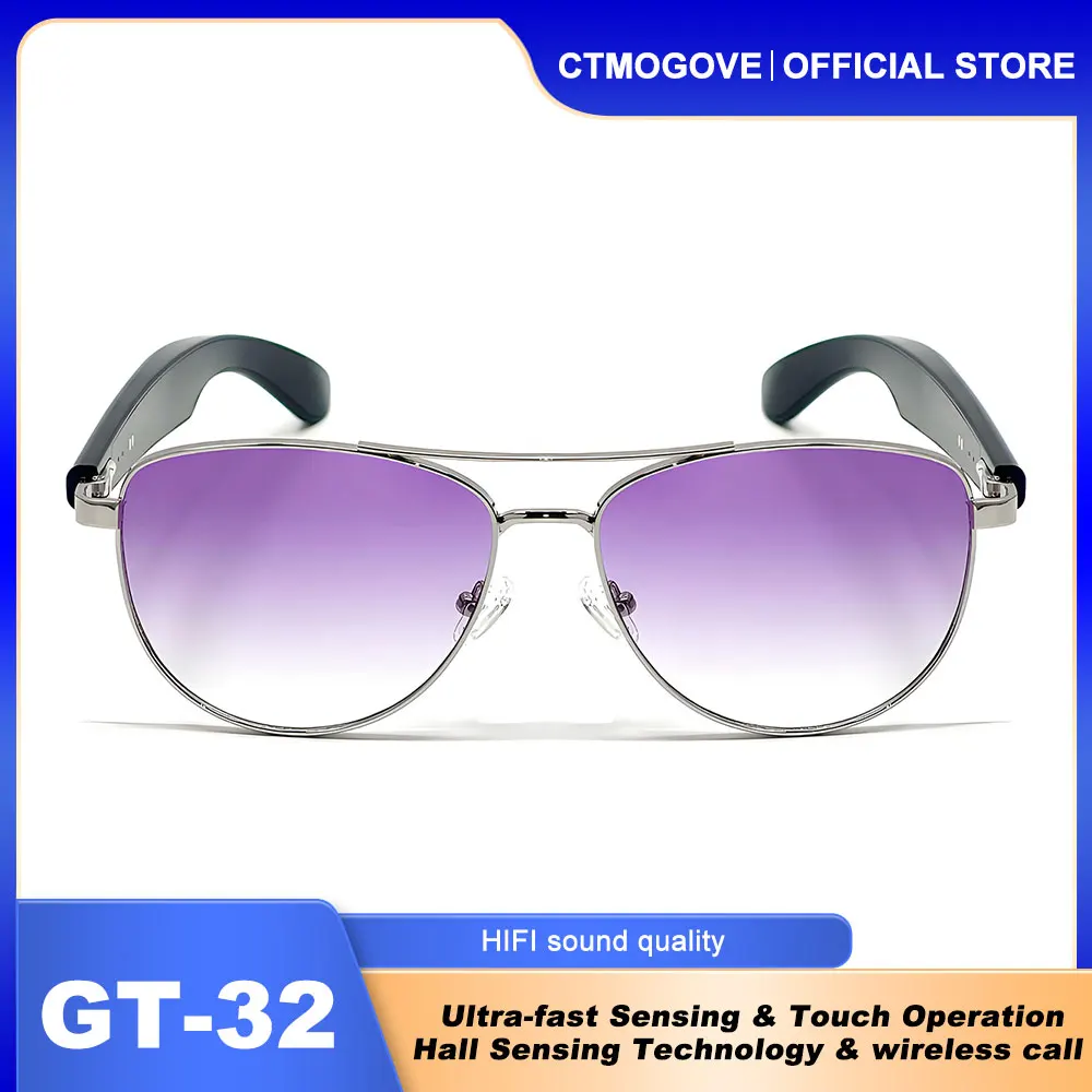 Smart Glasses GT32 Bluetooth Talking Sunglasses Voice Assistant