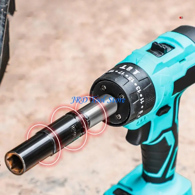 A2UD Drill Adapter Metal Power Tool Conversion Inverter Shaft with Cylindrical Structure for Home Repair and Garage DIY Use