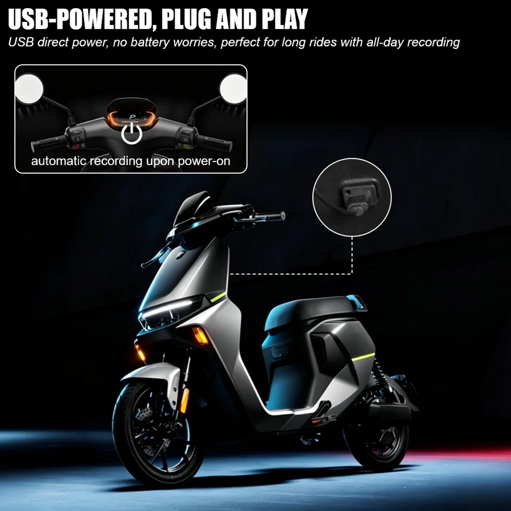 Car DVR Motorcycle Driving Dash Cam Camcorder 1080P HD Mountain Electric Bike Bicycle Motorcycle Helmet Camera Outdoor Black Box - view 5