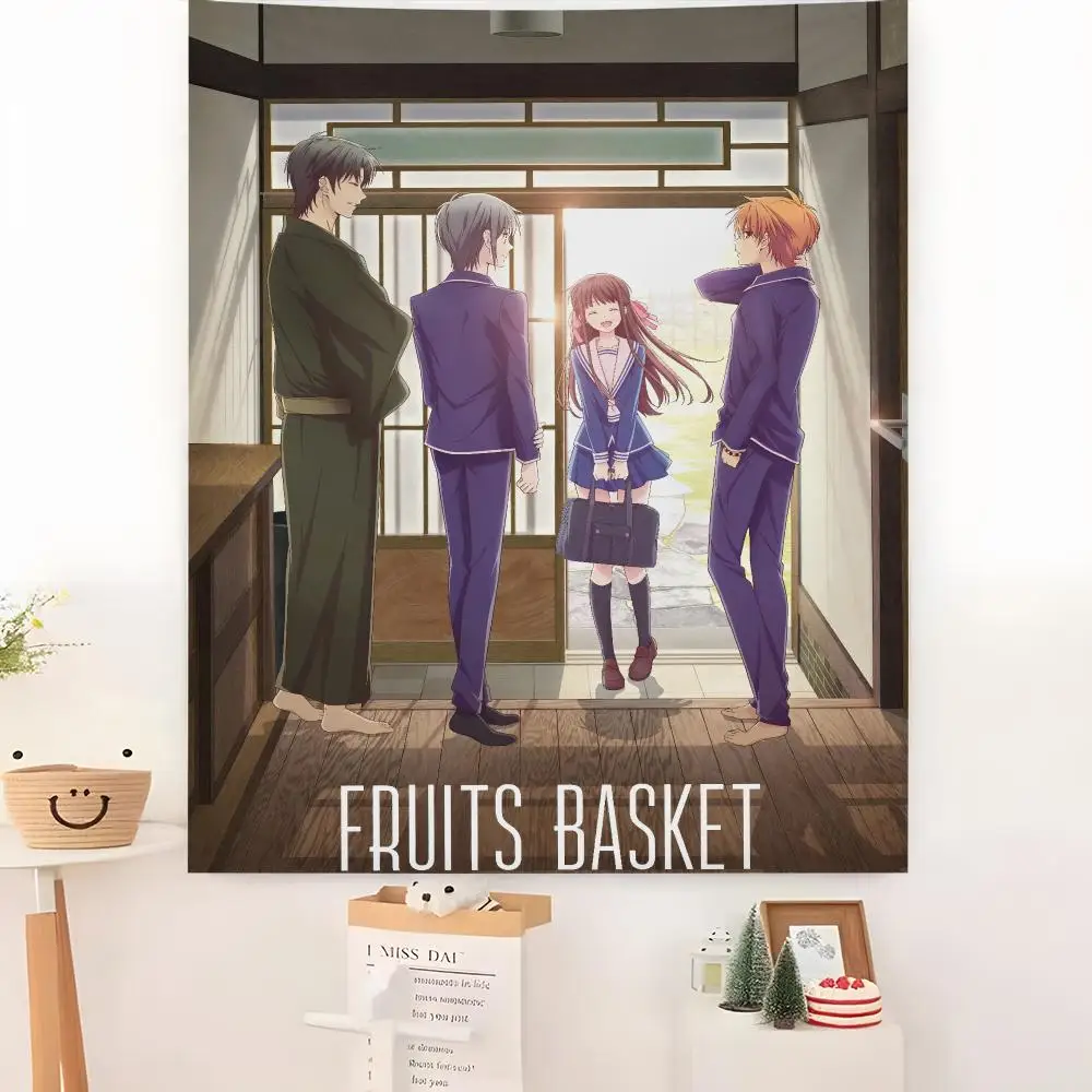 Anime F-Fruits Basket Tapestry Microfiber Background Art Decor For Bedroom Bar Outdoor Festival Wall Deco
