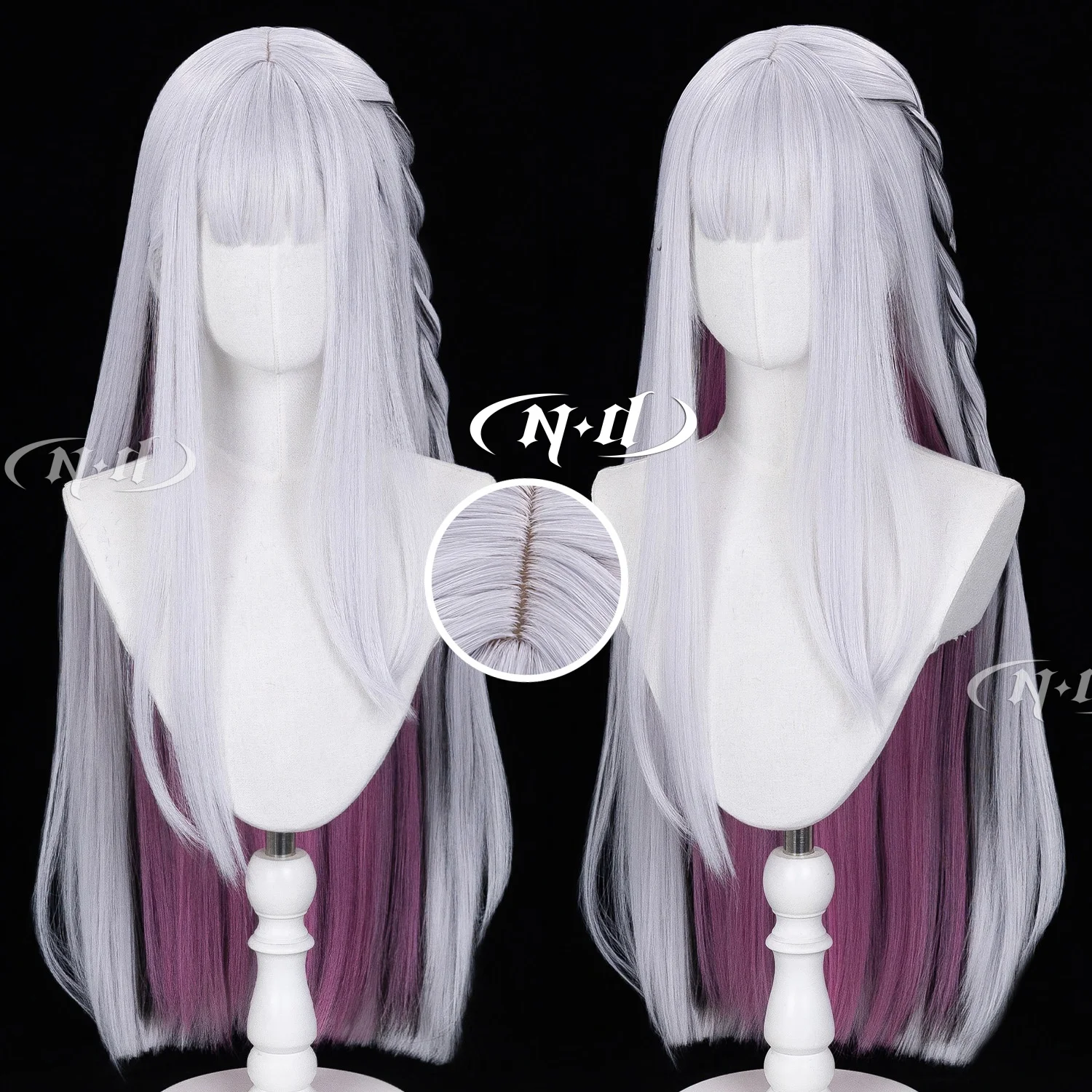 

ND Brand Nihilux Honkai: Star Rail Cosplay Wigs Hair Hairpiece for Comic-con Cosplayer Halloween Costume Party Theme