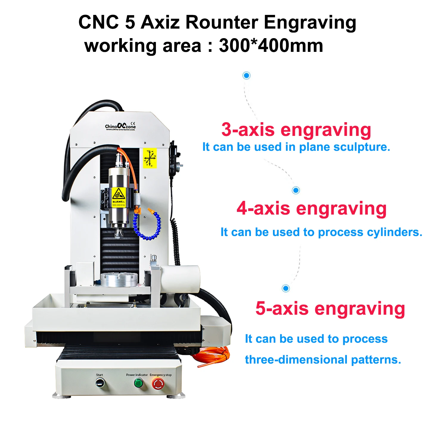 EU NO TAX 3040 5 Axis Mach 3 Engraving Milling Machine for Aluminum Copper Steel CNC 5 Axis 2.2 kW Steel Frame EU Warehouse