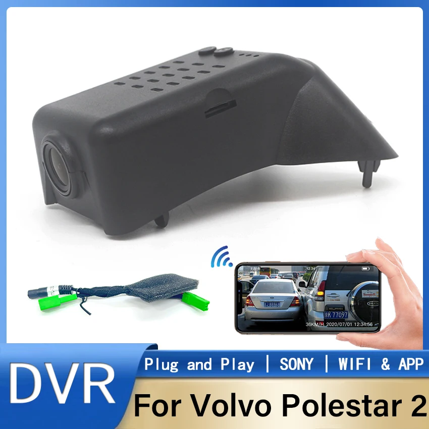 New! Plug and play Car Dvr Dash Cam Camera Video Recorder Original For Volvo Polestar 2 2020 2021 2022 2023 UHD 4K DashCam