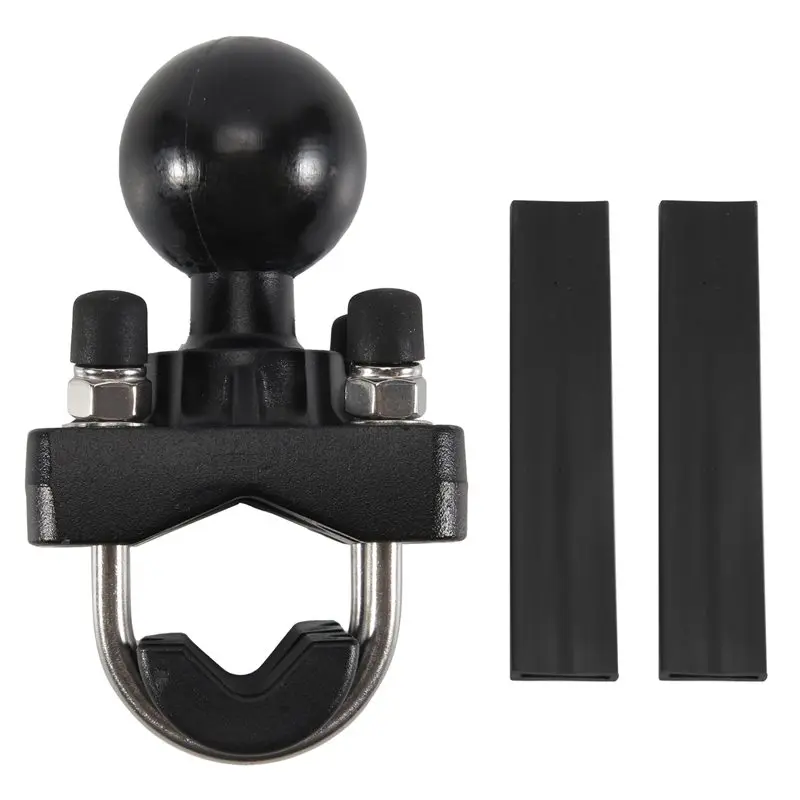 

Double U-Bolt Motorcycle Bike Handlebar Rail Mount Base With 1.5 Inch Ball For Gopro Camera For Garmin For Sony-A61E
