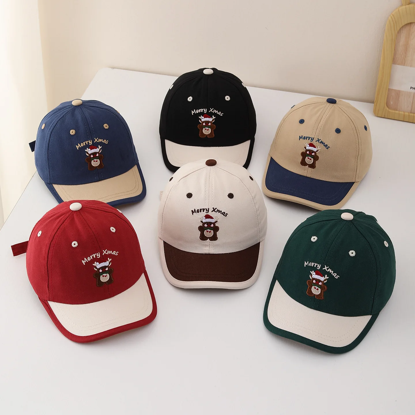 Nouvelle casquette de baseball brodée pour bébé, motif lettre de Noël, en coton doux, pour tout-petits garçons et filles, idéale pour l'été