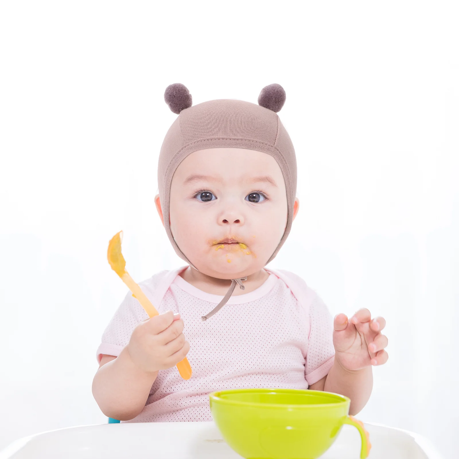 

2Pcs Baby Hats Newborn Headwear Cotton Caps for Infants Adorable Fashion Chic Warm Wear Spring Autumn Winter Adjustable