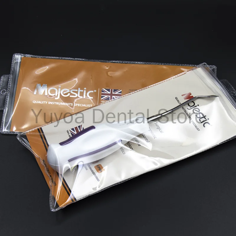 Aço inoxidável elevador dental elevadores, raiz curva, instrumento cirúrgico dentista, punho plástico, esterilizável, 16 estilos, luxo, 1pc