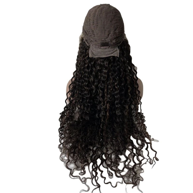 Peruca de cabelo humano virgem brasileira para mulheres negras, peruca frontal de renda suíça HD, cor #2 destaque, densidade de 180%, 13x4, #6, 30 em