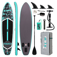 Funwater Inflatable Stand up Paddle Board Surfing Sup Board with Accessories Max Load 330 Pounds for Water Sports 350x84x15CM