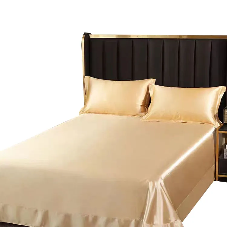 

Chinese Silk Factory Direct Sale 6A Grade Hot Selling Custom 100% Silk Flat Bed Sheet Bedding Cover Set
