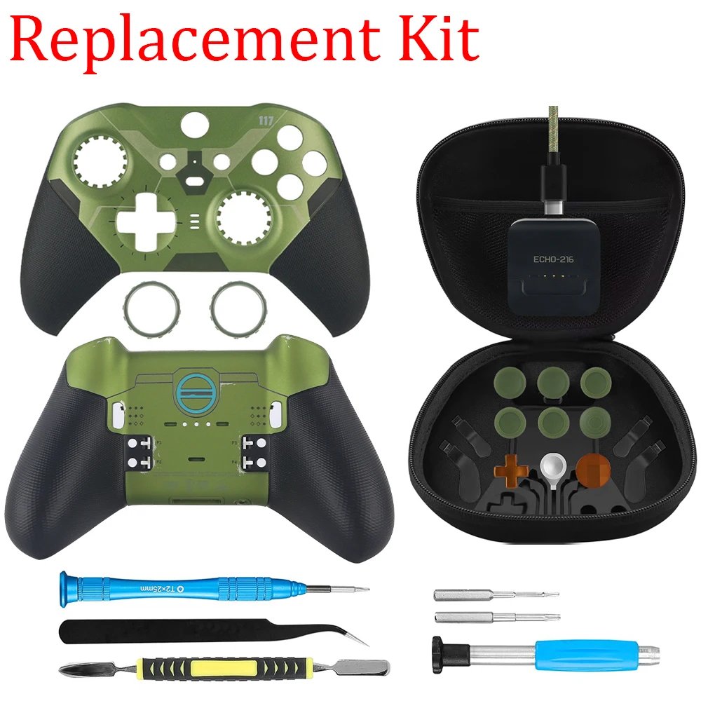 Accessoires voor Xbox One Elite Series 2-controller Voorste achterkant Shell Vervanging Oplader Dock Draagtas Type-C-kabel