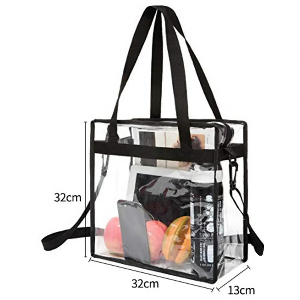 Women Handbag Large Capacity Clear Bag Waterproof Women Tote Bag Transparent Bag Shopping Travel Clear Shoulder Crossbody Bag