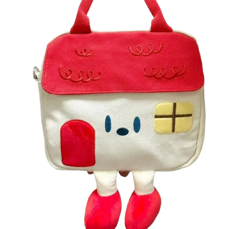 Cute Cartoon torba materiałowa o dużej pojemności Tote Crossbody torby na ramię Kawaii mały dom torba do przechowywania torby damskie portfel