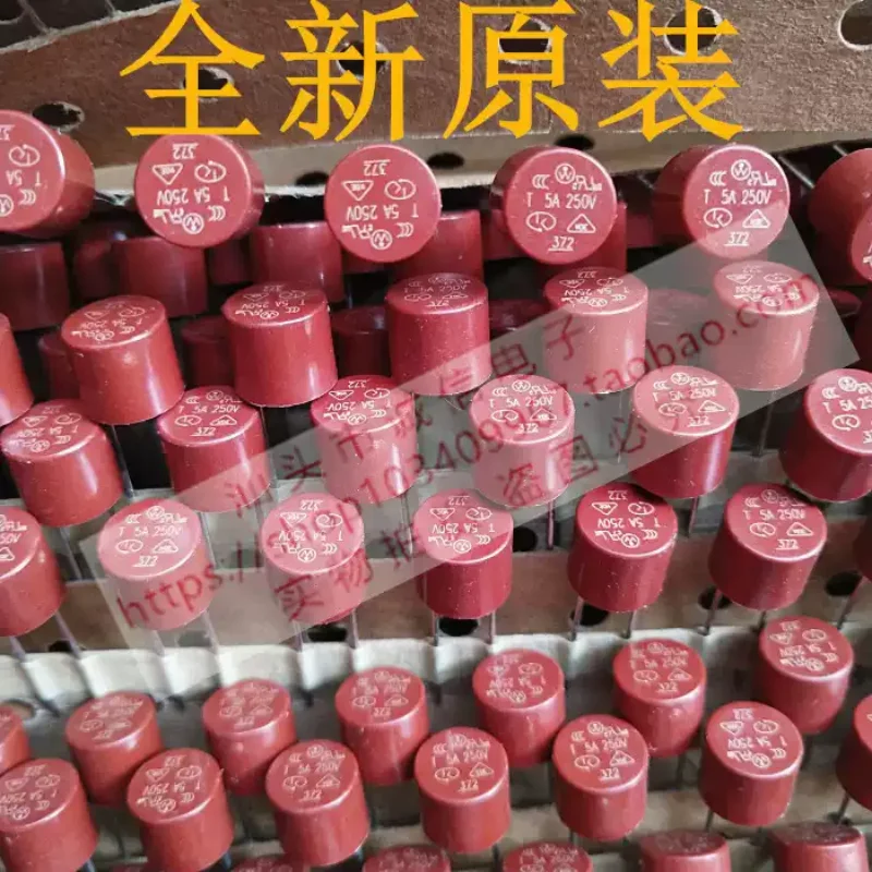5-100pcs 372 T5A 250V 3721500001 TR5 circular fuse tube delayed slow melting