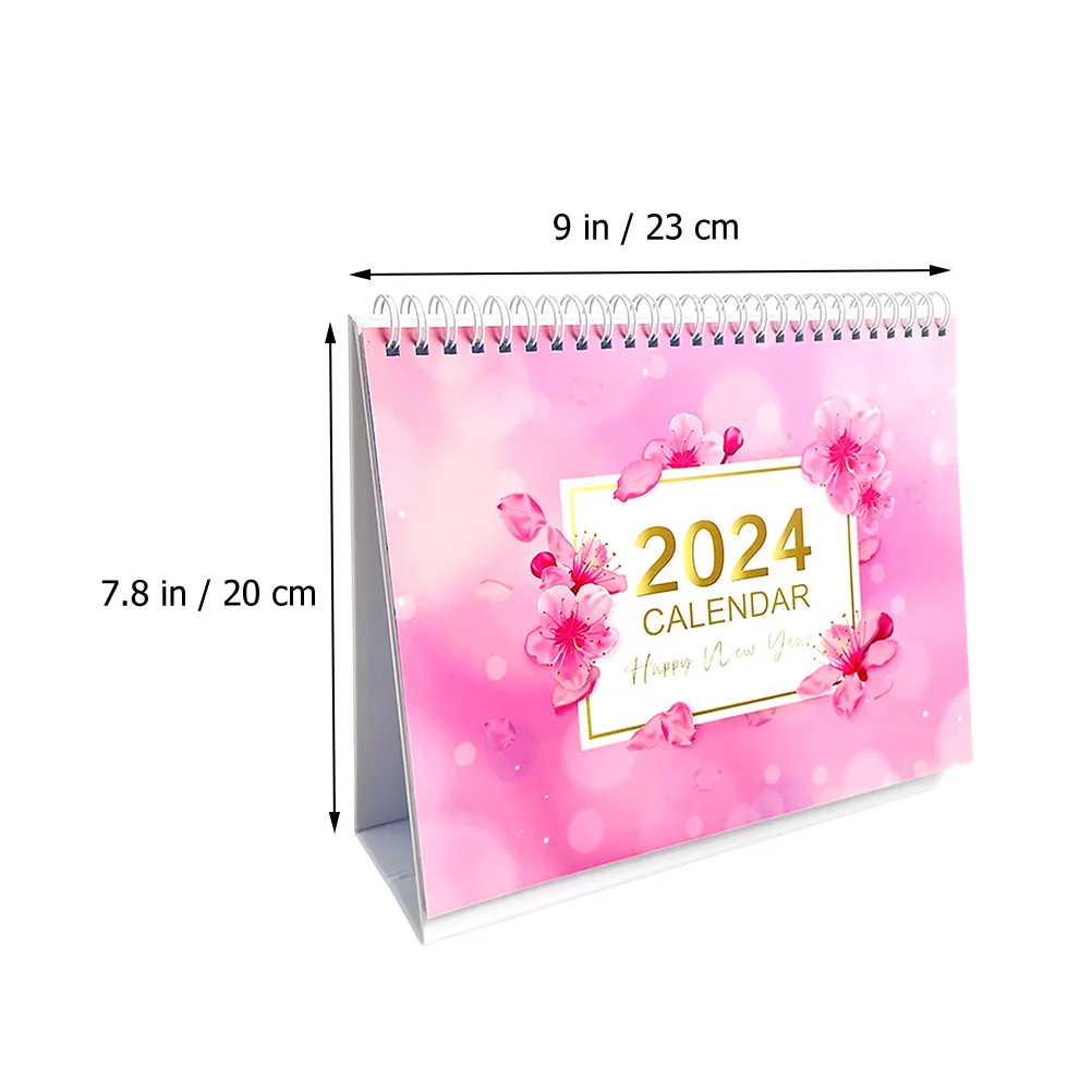 

Full Year 2024 Desk Calendar Standing Tabletop Desktop Calendar For Office Home Decor Lightweight Easy Date Change