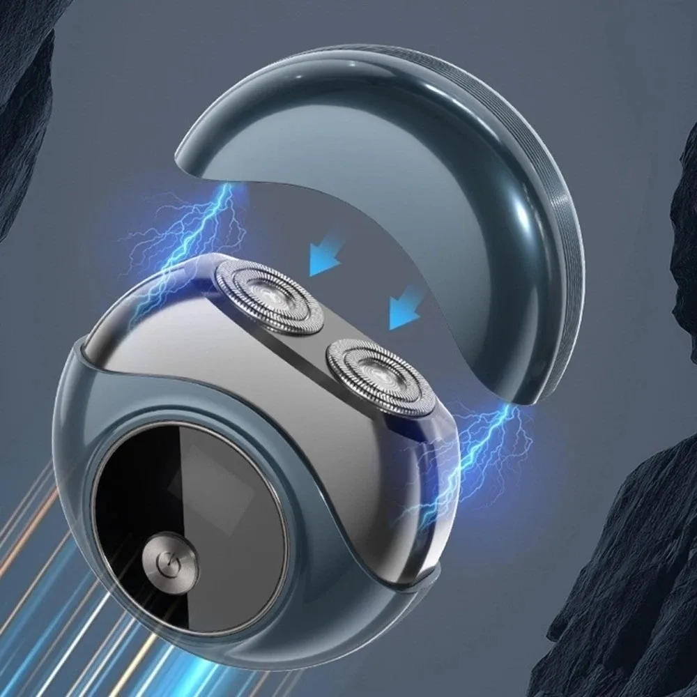 

Mini UFO Electric Shaver Magnetic Cover Double Head Rotating Razor Rechargeable IPX7 Waterproof Beard Razor For Men's Gift