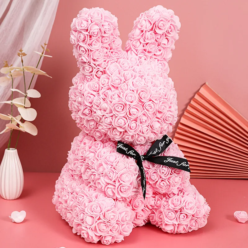 Uflower Rose Bunny Artificial Flower Decoration 27 cm 5