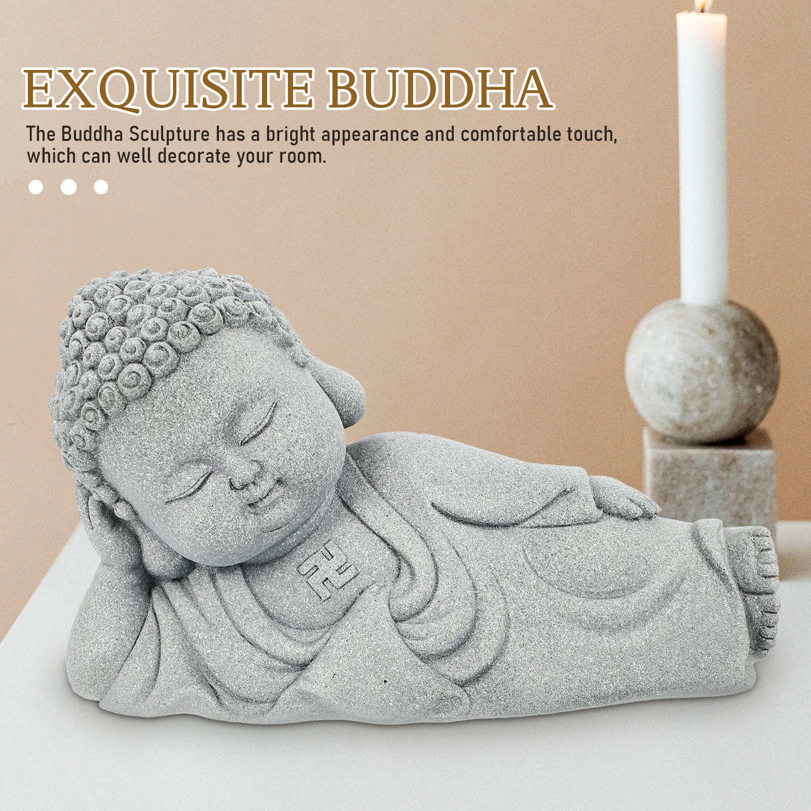

Elegant Buddha Sculpture Unique Religious Home Decor Creative Fish Tank Decoration Buddha Statue Desktop Decor