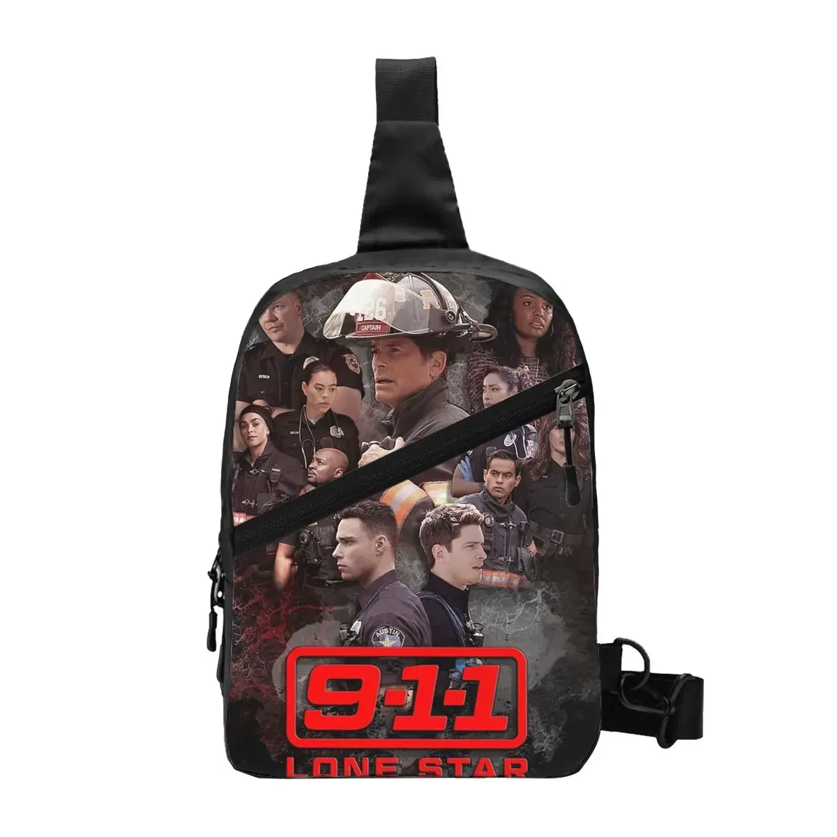 

911 Lone Star - Cellula Chest Bag Men Sling Crossbody Backpack Chest Bag Traveling Hiking Daypack Shoulder Bag