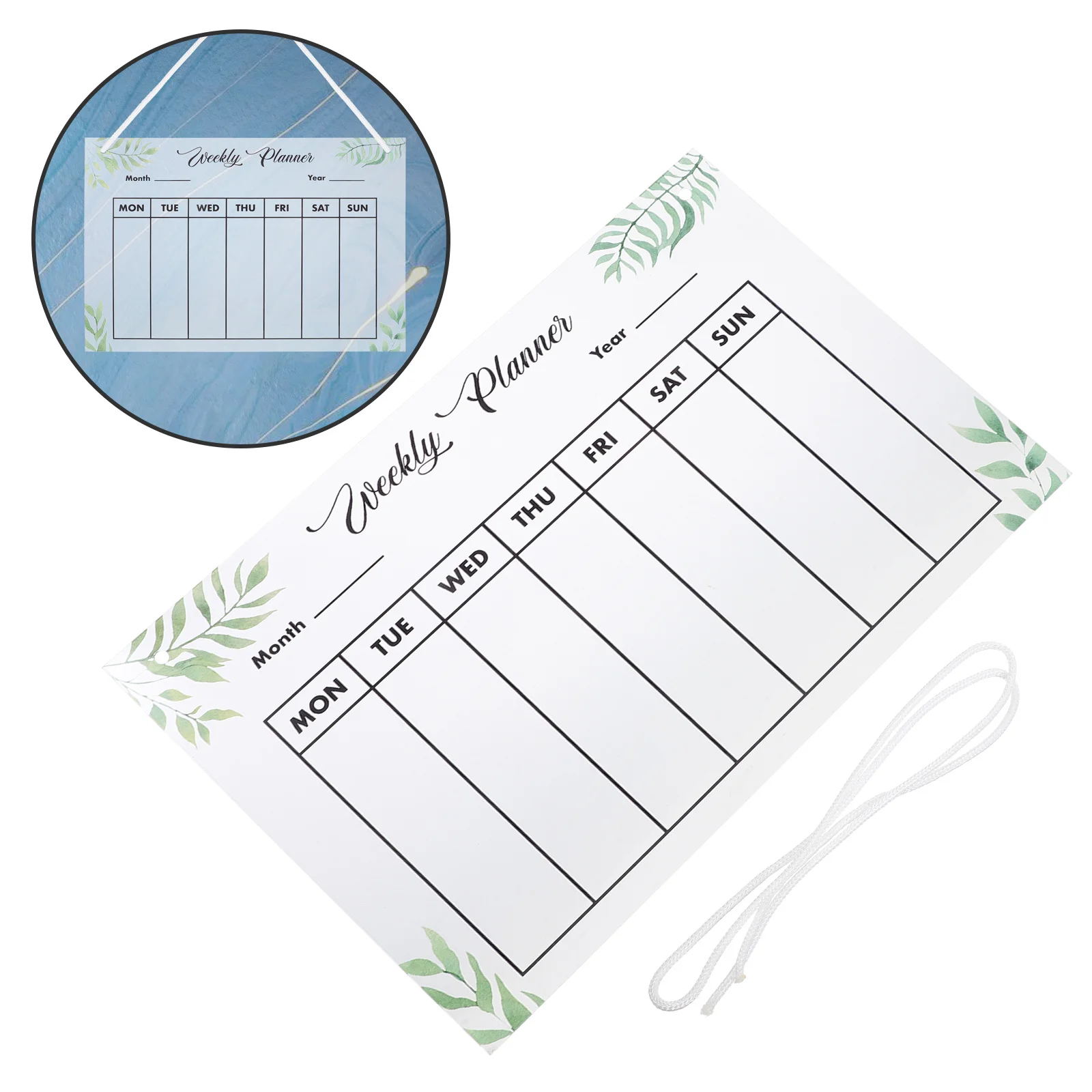 

1Set Acrylic Message Board Smooth Writing Surface for Office Home Memo Organizer Weekly Planner Board with Hanging Lanyard