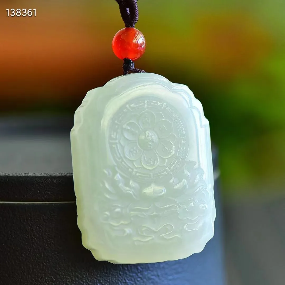 New Natural 100% real cyan hetian jade grave Guanyion pendant auspicious jewellery exquisite for woman man gifts Bless peace