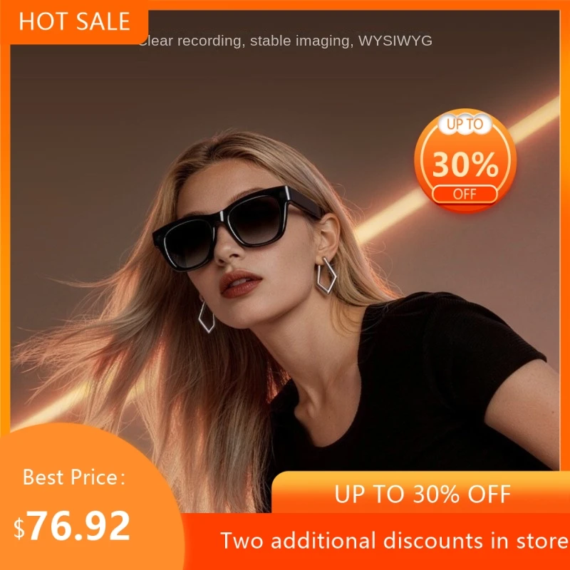 Intelligent 1300W Pixel Horizontal And Vertical Screen Shooting Recording Voice Calling AI Object Recognition Glasses New 2026