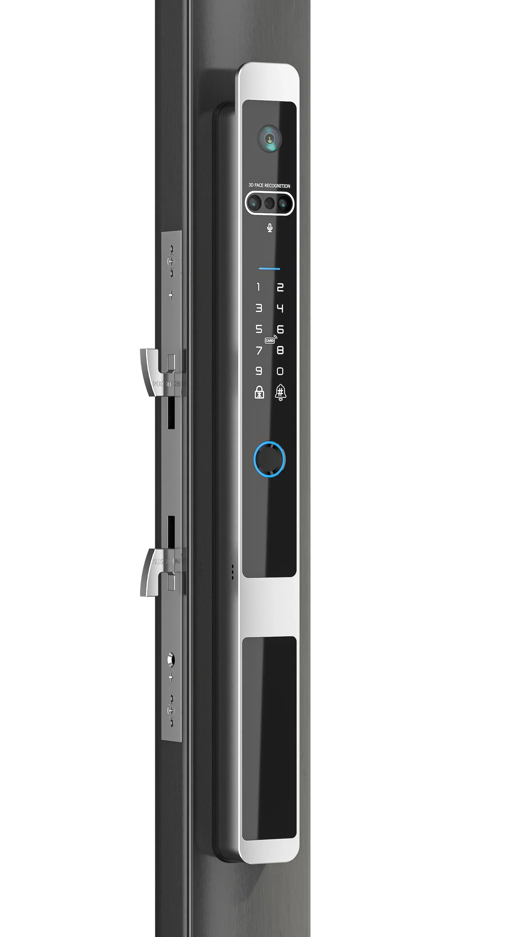 005waterproof TUYA WIFI 3D face recognition smart door camera lock