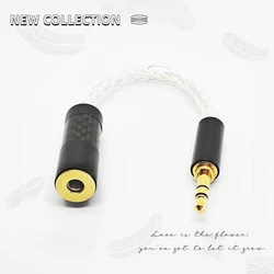 Precision carbon fiber 4.4 female to 3.5mm male 4.4 balanced female to 2.5mm headphone conversion cable