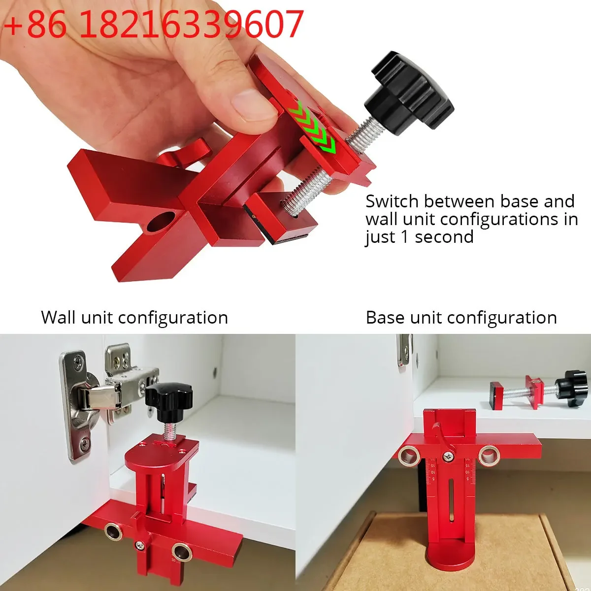 YAO Aluminum Cabinet Door Installation Locator Jig Hinge Position Clamp Cabinet Install Helper for Wardrobe Kitchen Cupboard Doo