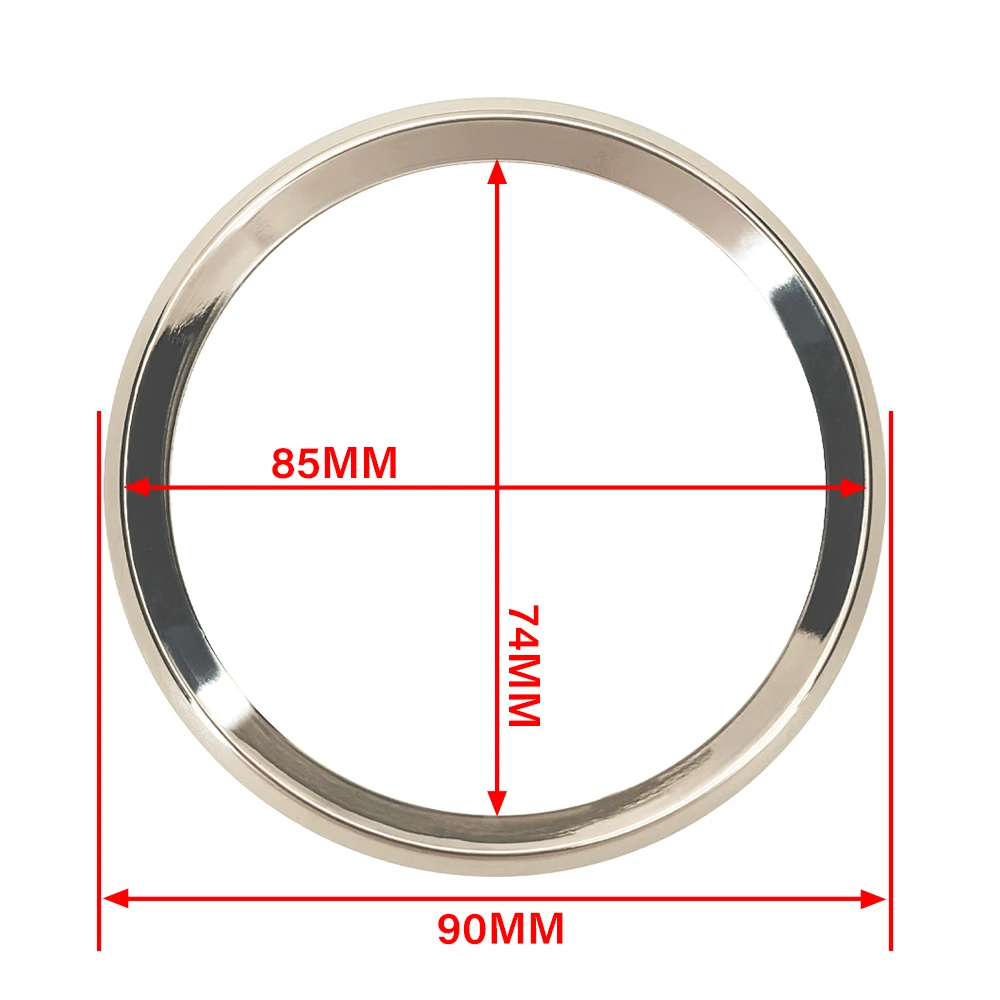 New Universal Silver or Black Stainless Steel Bezel For 52mm 85mm Gauge Meter