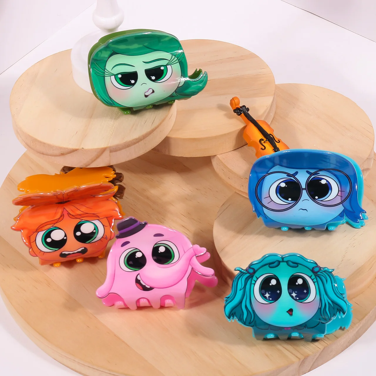 

1PC/5PCSDisney's 'Inside Out' Cartoon Character Hair Clips Multi-Functional Hair Accessories for Secure Hairdo Decoration