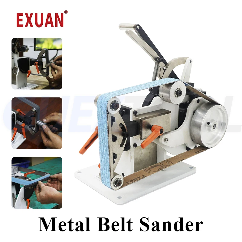 

Industrial Grade Vertical Belt Sander 550W Vertical Horizontal Dual Use Stepless Speed Metal Belt Sander Grinding Polishing