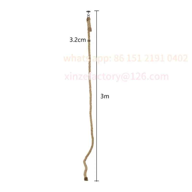 

Customizable Cat climbing rope with hook ceiling wall mounted kitten scratching post climbing rope toy, suitable for indoor and