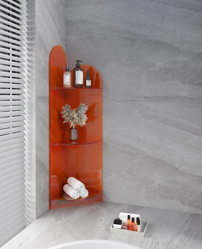 Acrylic Bathroom Toilet Toilet Waterproof Tripod Storage Display Corner Cabinet Multi-functional Corner Rack