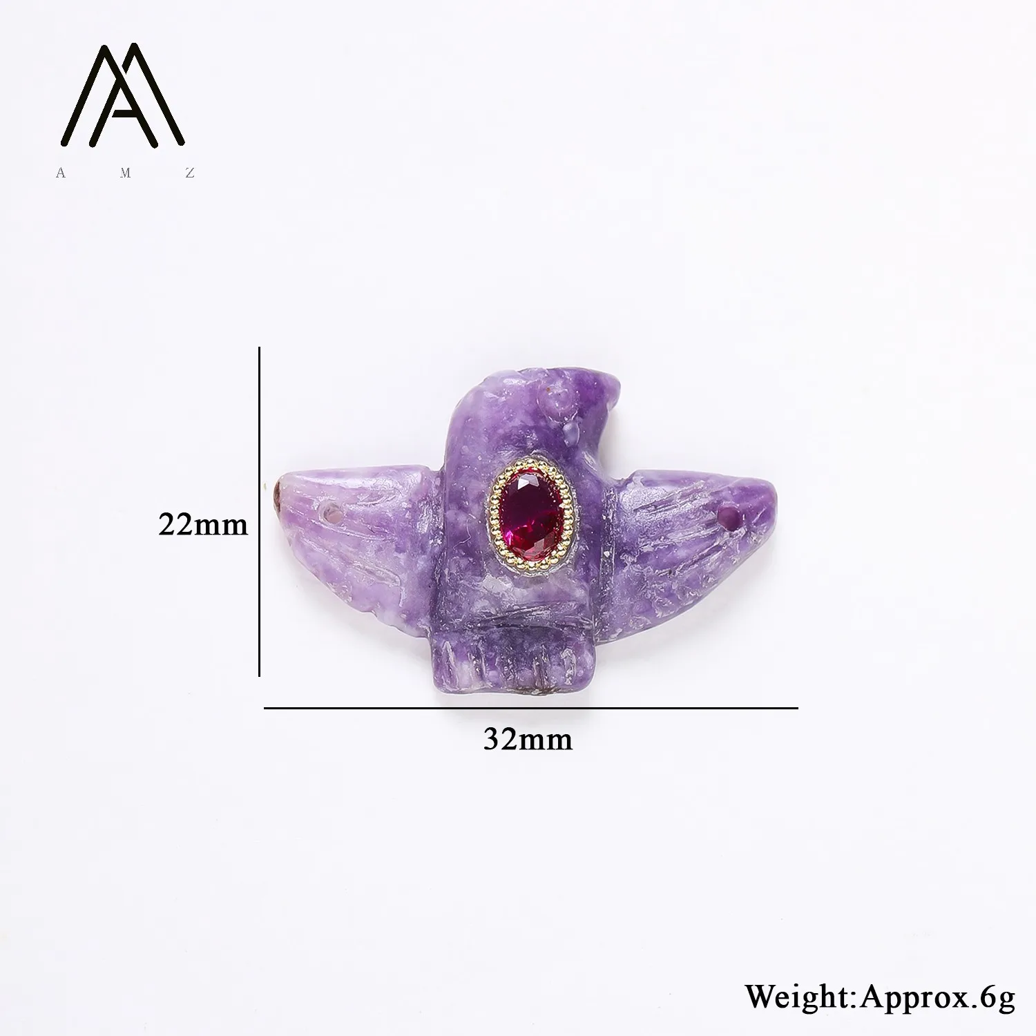 1/3/5/10pcs Carved Eagle Bird Carvings Crystal Charms Pendant for Necklace Jewelry Making Sculpture Statue CZ Jewelry Accessory - view 5