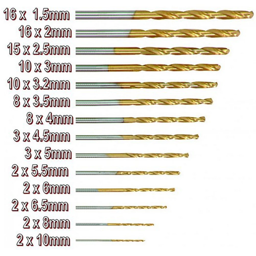 

99Pcs Hss 1.5mm-10Mm Titanium Nitride Coated Drill Bits High Speed Steel Set for Wood Metal Plastic DIY Home Repair Kit with