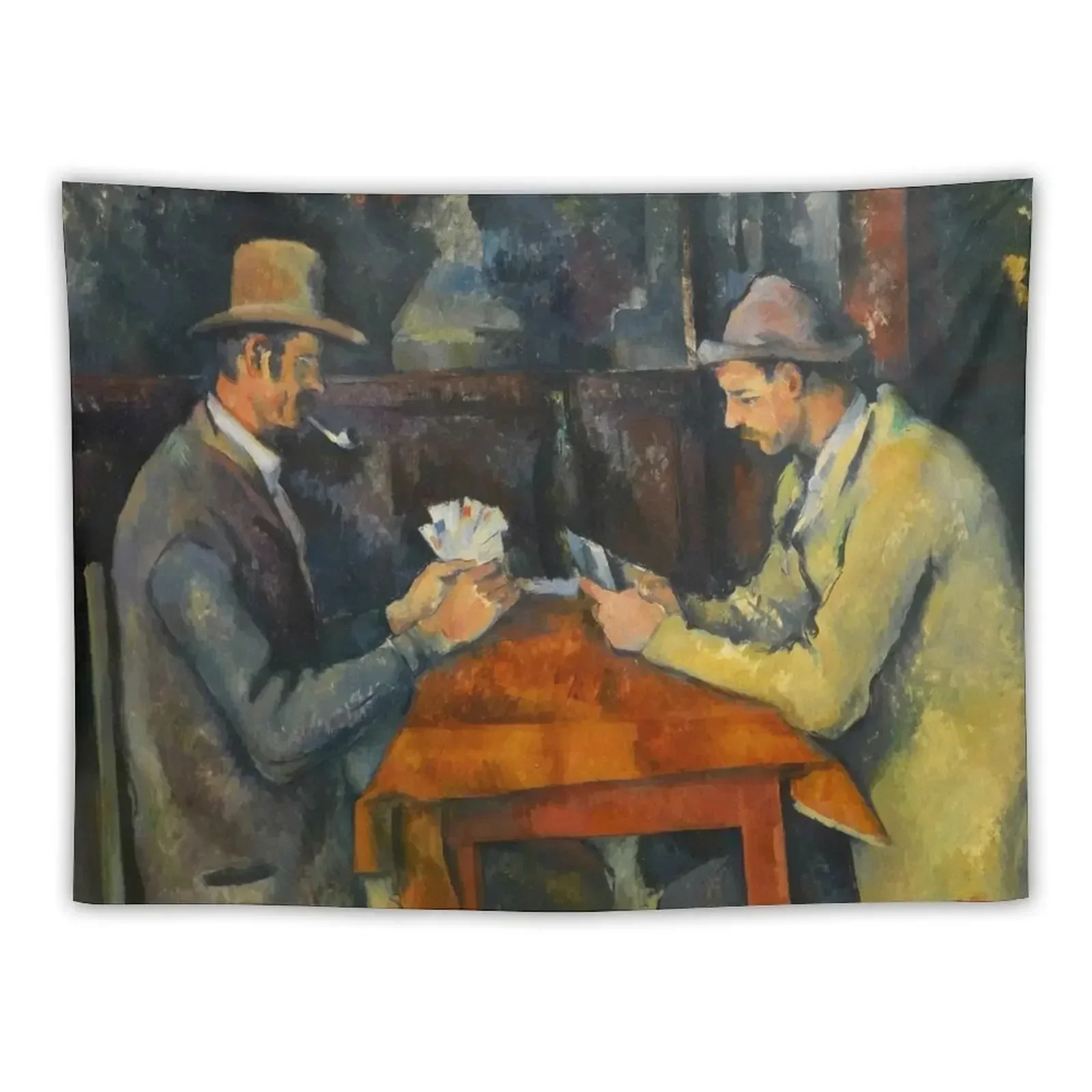 HD The card players, by Paul Cezanne 1892 HIGH DEFINITION Tapestry Home Decoration Room Decoration Korean Style Tapestry