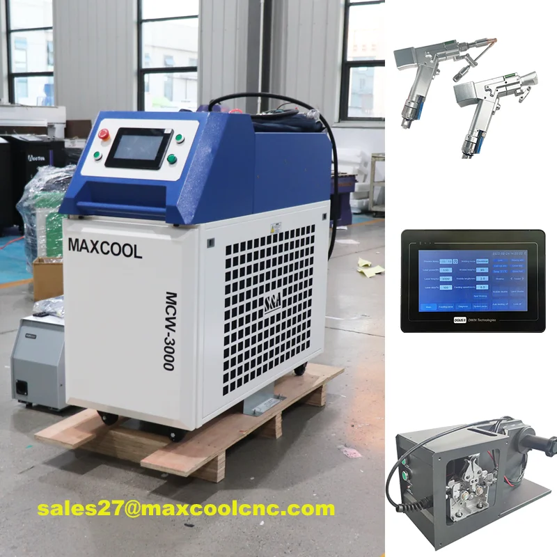 

Maxcool Laser Machines 1000w 1500w 2000W 3000W Fiber Laser Machine Cutting, Welding, Cleaning Function 3 In 1