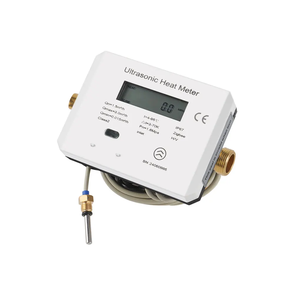 Zigbee Smart Ultrasone Warmtemeter LCD Display Airconditioner Koude en warme watermeter Verwarming Energiemeter Tuya Zigbee2MQTT - afbeelding 2